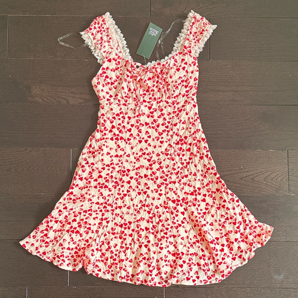 Wild Fable Red Hearts and Cream Kid Dress